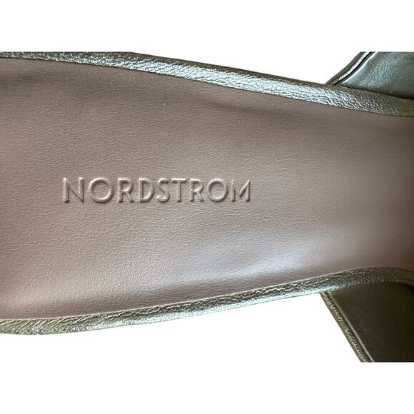 Nordstrom Bayla Sandal Slip-on Mule in Gold Size 9 - Picture 6 of 7